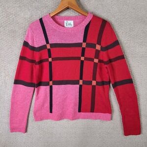 Lilly Pulitzer Pink and Red Plaid Sweater